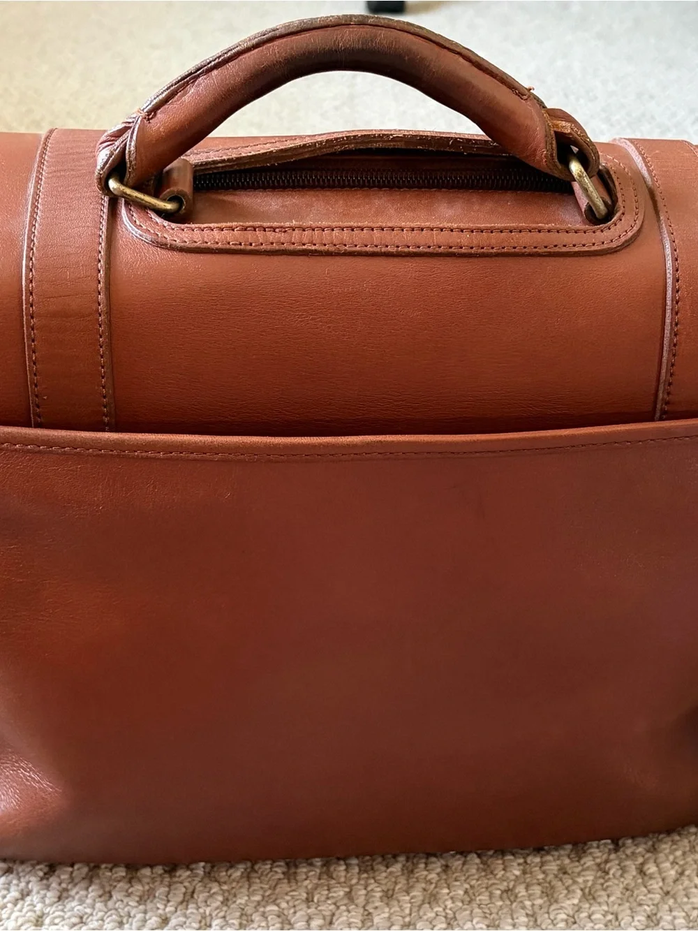 Eddie Bauer Leather Briefcase in Chestnut